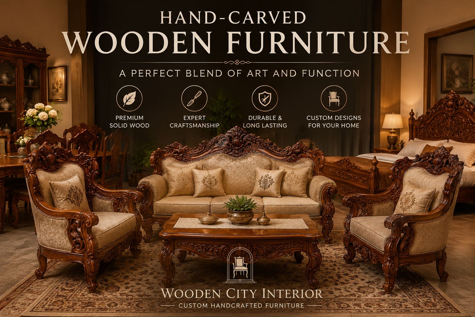 Hand-Carved Wooden Furniture: A Perfect Blend of Art and Function